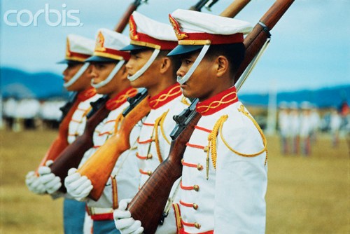 Cadets in Uniforms During Their Graduation