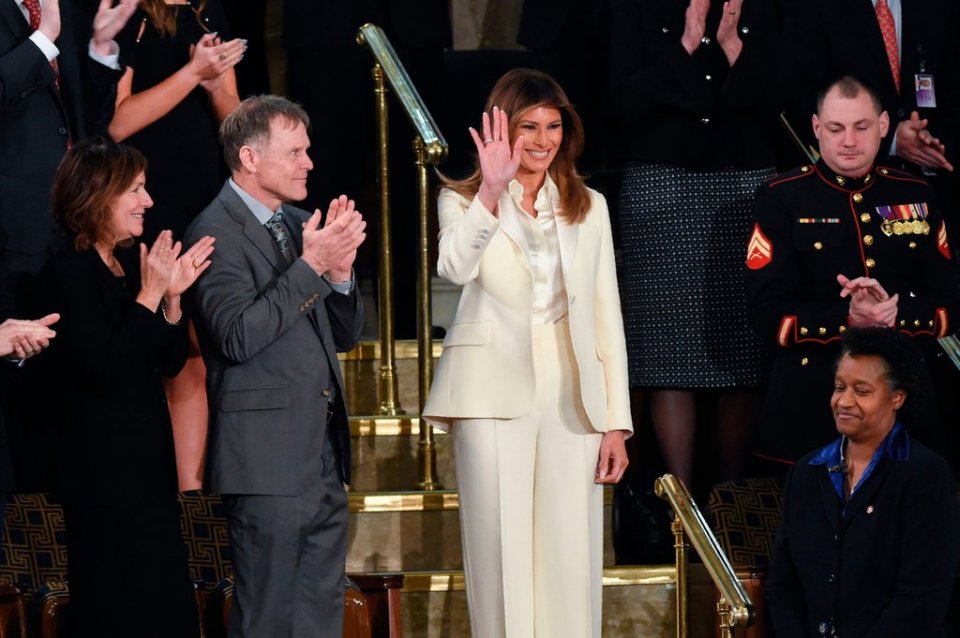 Melania-Trump-White-Dior-Suit-State-Union-2018